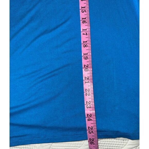 Talbots Pleated Puff Sleeve Knit Top Crew Neck Blue Soft Classic Balloon Size XL - Picture 13 of 15